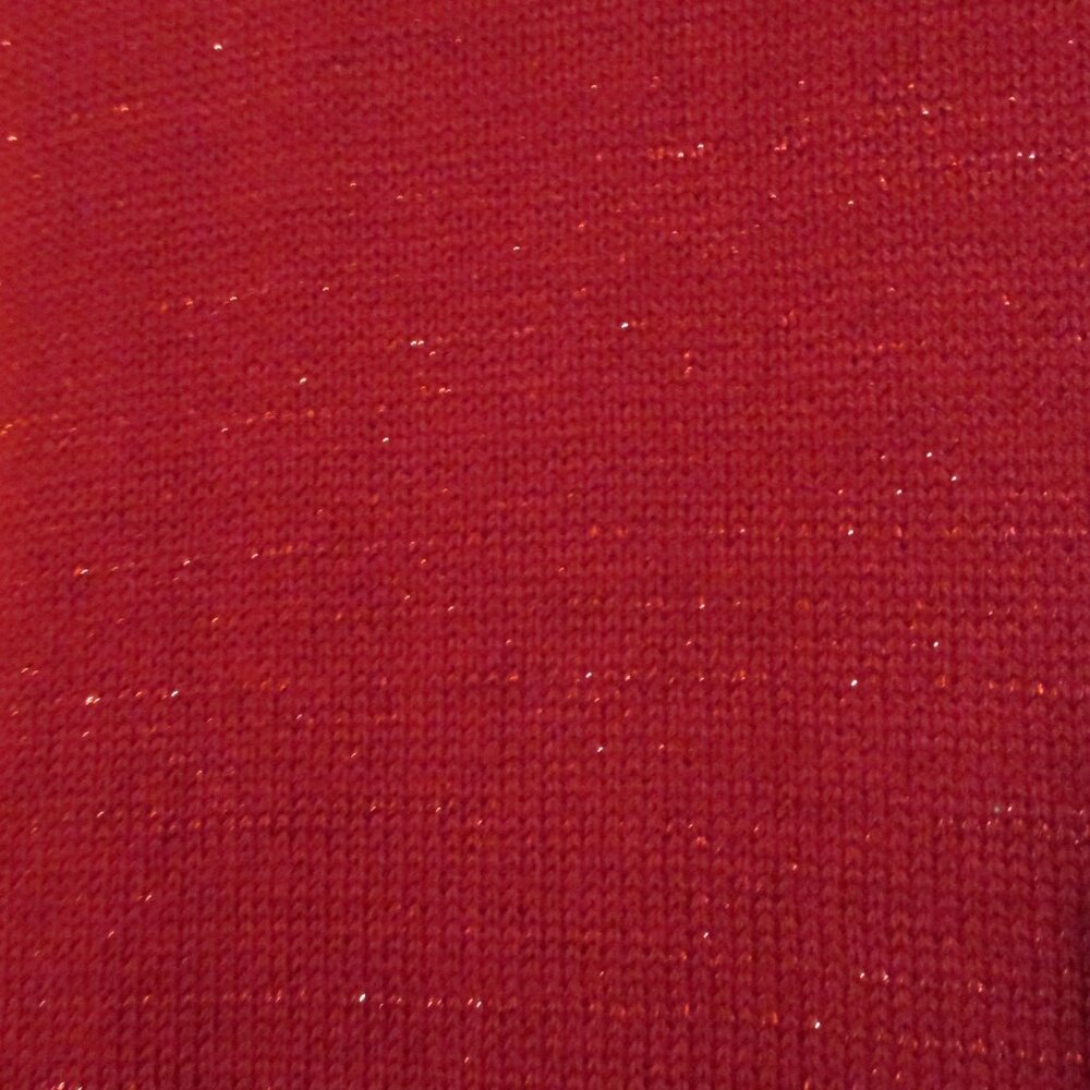Holiday Time Christmas sweater red sparkle & green tree to decorate size 1x - Picture 9 of 9
